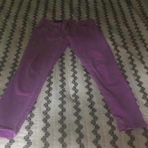 Jcrew purple toothpick jeans